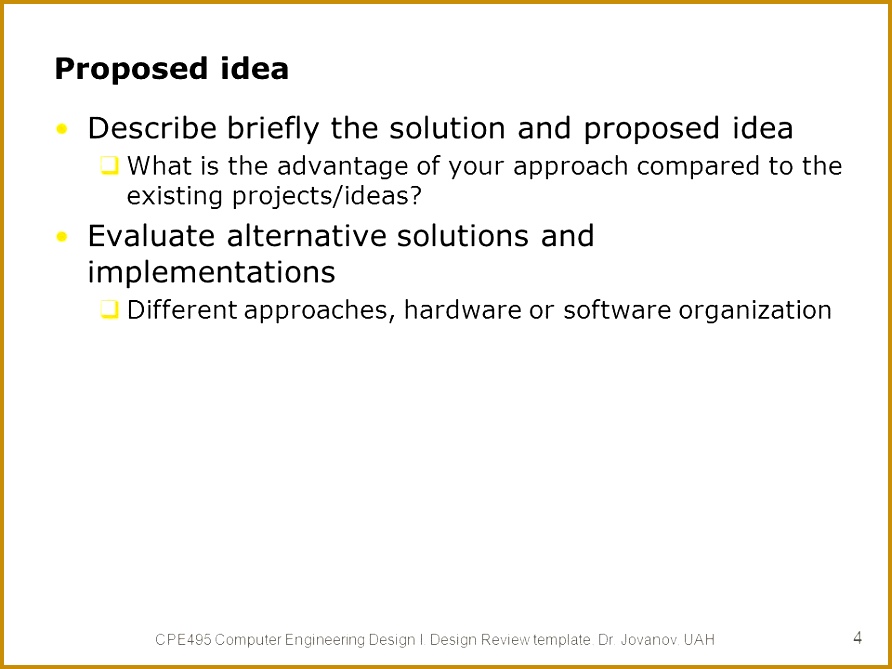 puter Engineering Design Project Proposals Awesome Project Title as Descriptive as Possible Group Members Cpe495 669892