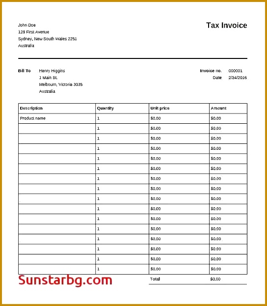 Free Invoice Template Word Mac – Millbayventures Rental Receipt 544623
