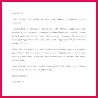 Image result for character letters for court templates