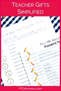 Teacher Favorites Questionnaire Set