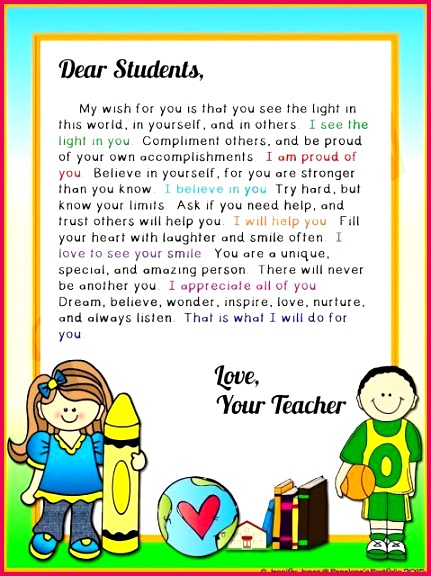 Teacher Wisdom Classroom Management Tips Wel e or Inspiration Letter to students or parents