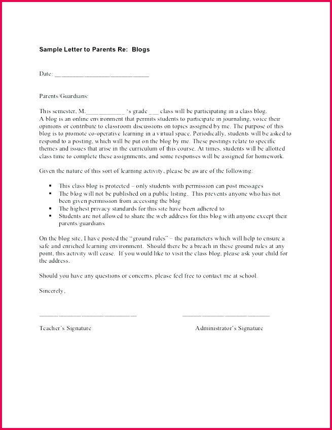 Parent S Waiver Internship Permission Letter Format Sample For 848655 sample letters to parents permission letter for asking from