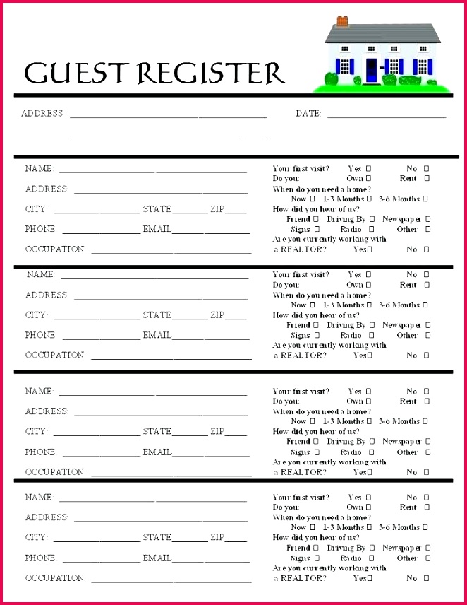 6 Parent Sign In Sheet Printable 12147 | FabTemplatez