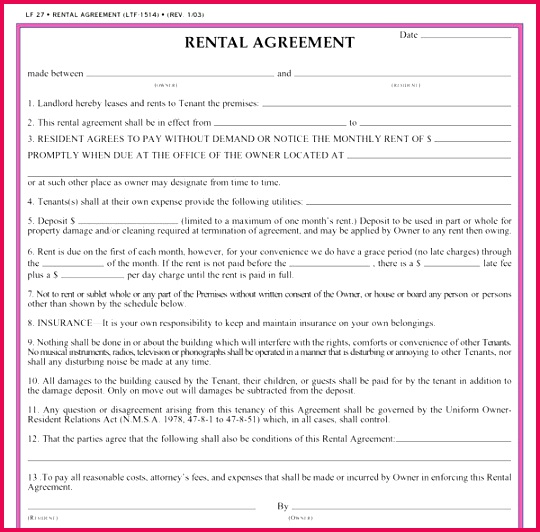 simple lease agreement word document basic residential rental or lease agreement