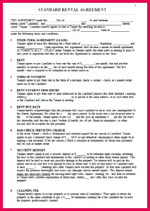 Printable Sample Residential Lease Agreement Template Form