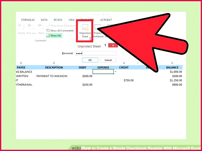 Image titled Create a Simple Checkbook Register With Microsoft Excel Step 24