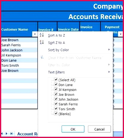 accounts receivable invoice template account receivable accounts