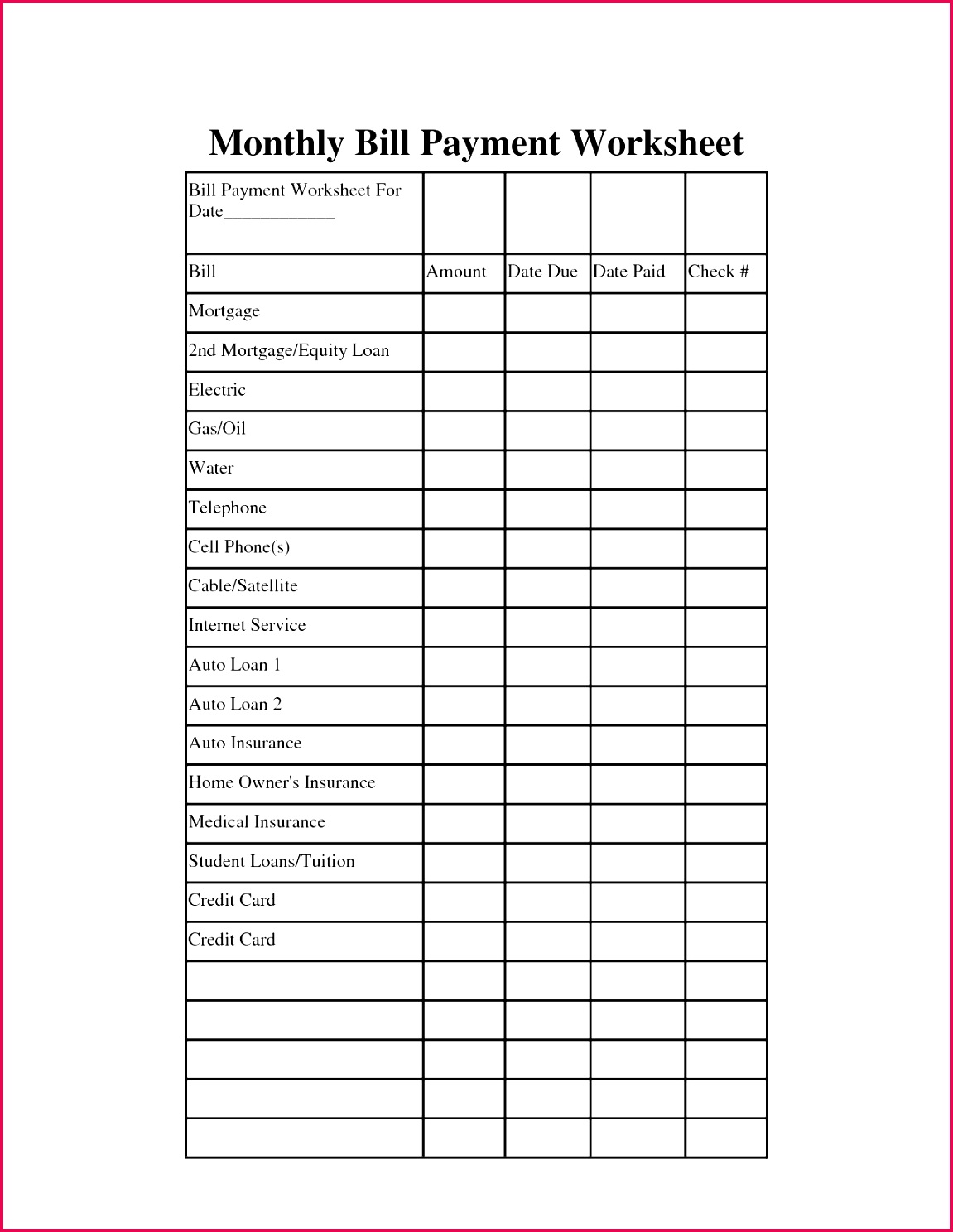 Vehicle Amortization Schedule Download Inspirational Bill Payment Schedule Template New Monthly Bill Calendar Template