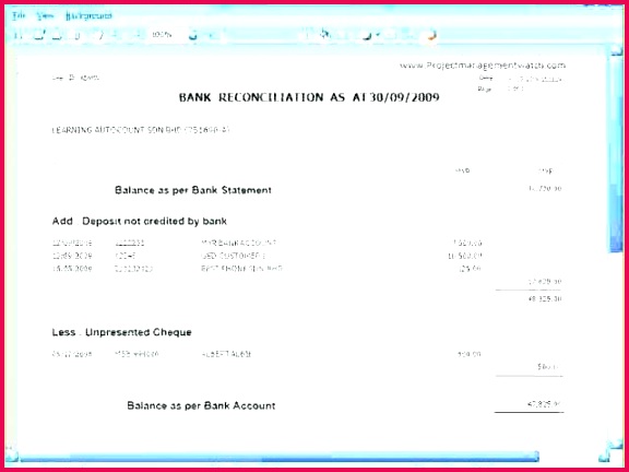 bank reconciliation