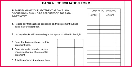 pay statement template or bank reconciliation template excel free
