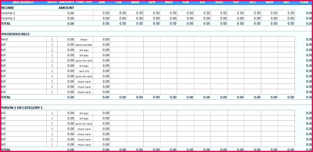 Personal Bud Planner Spreadsheet Awesome Monthly Bud Excel Template Model Monthly Bud Spreadsheet Awesome