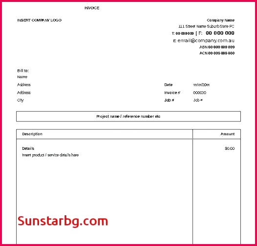 Standard Invoice Template Word Bill Sale Template Word Unique Microsoft Word Invoice Templates