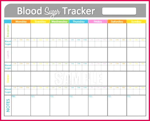 Blood sugar log template In PDF Format Excel Template