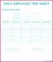 4 Daily Payroll Timesheet Template