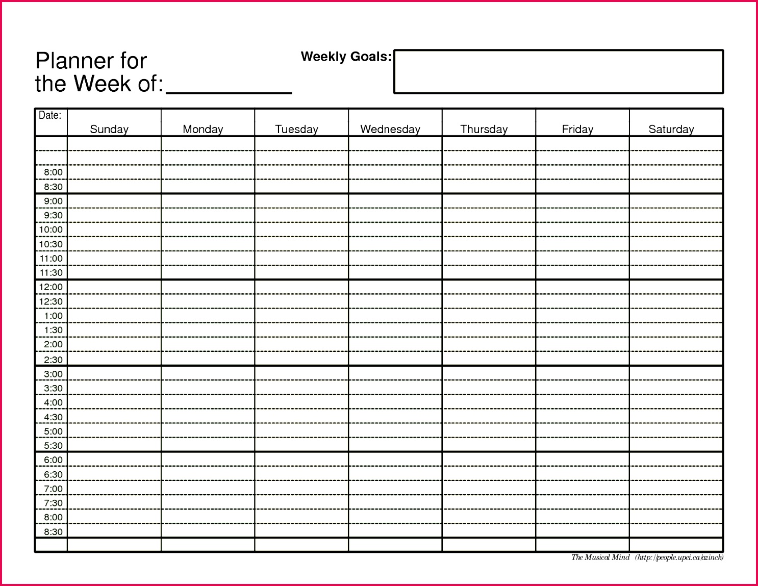 scheduler daily planner