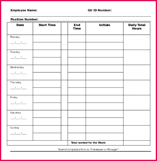 excel hourly timesheet template