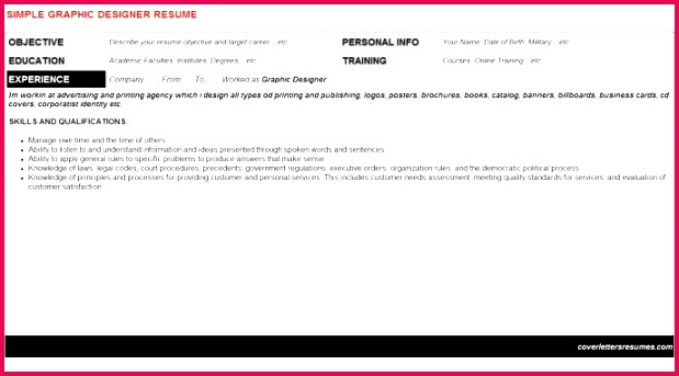 Designer Resume Templates Lovely Graphic Design Resume Template Fresh Graphic Designer Resume Sample Designer Resume
