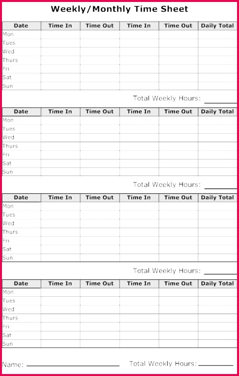 35 Best Timesheets Pinterest organizers Planners and Free Printable Time Sheets