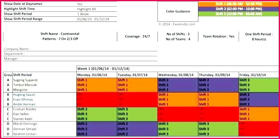 s full medium 7 shift patterns 3 teams excel work schedule template and free employee 24