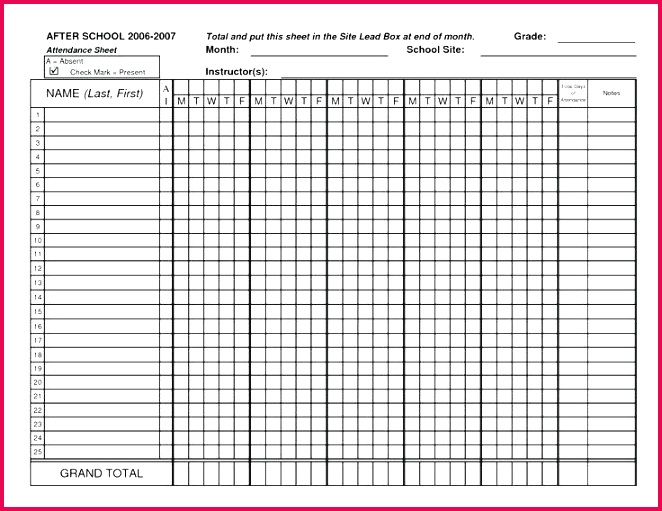 attendance sheet template monthly excel employee training certificate