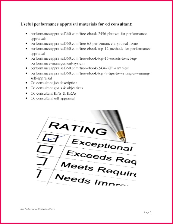 14 Unique Job Evaluation form Template