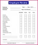 4 Employee Performance Review Template Excel