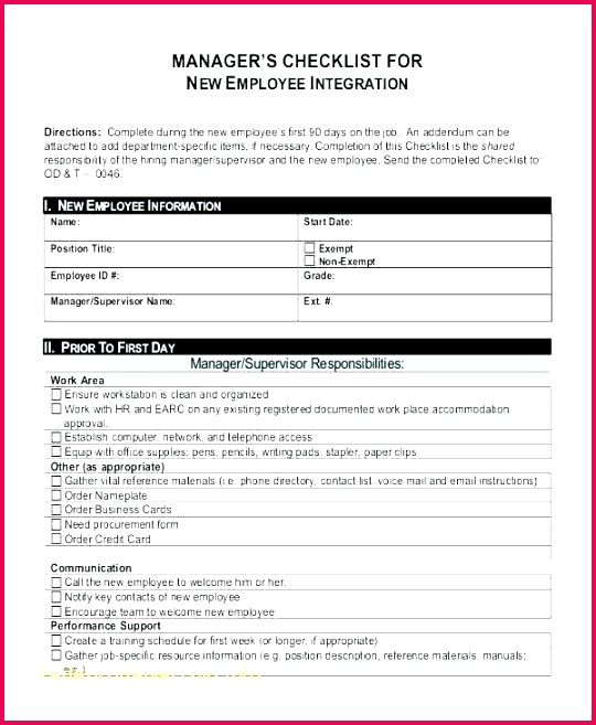 New Hire Review Form Free Employee Performance Forms Report Format 657540 Related Post