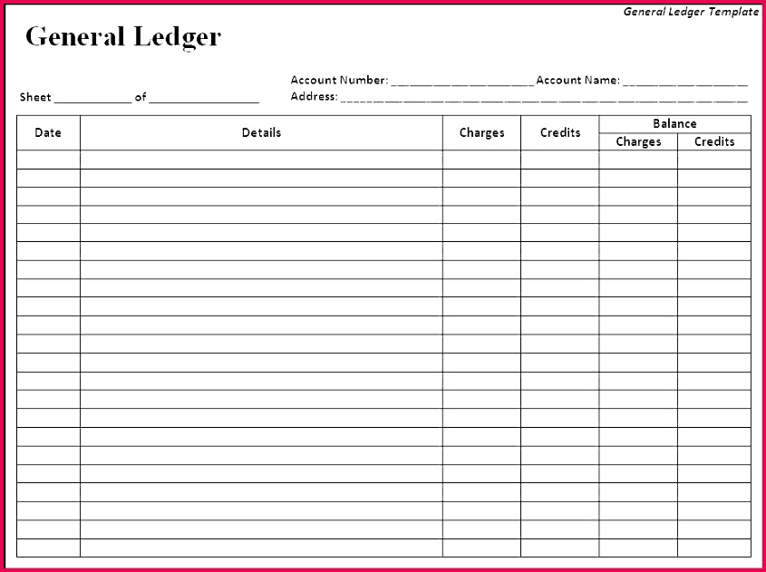 40 New Free General Ledger Template Graphics