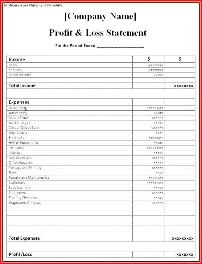 profit template profit and loss account template format in excel free profit and loss statement profit template excel profit and loss