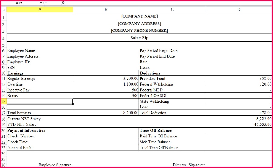 payslip australia template