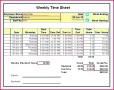 5 Excel Weekly Timesheet Template with formulas