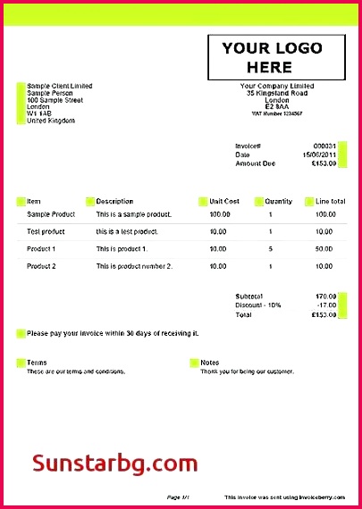 Free Accounting and Invoicing software Excel Invoice Template Bookkeeping Invoice Template