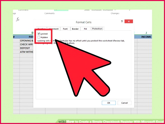 Image titled Create a Simple Checkbook Register With Microsoft Excel Step 21