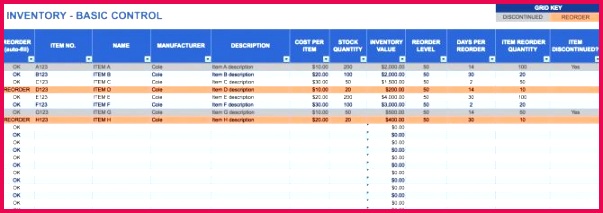 Free excel inventory templates in list spreadsheet example of