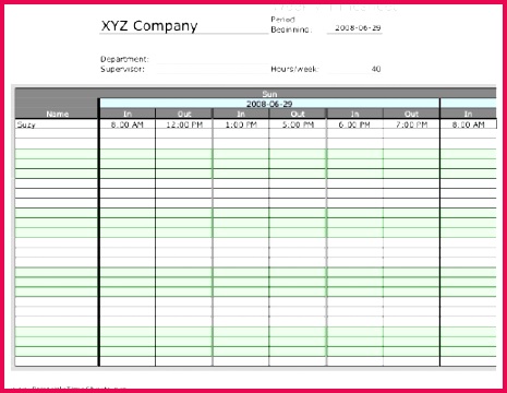 Weekly Multiple Employee Timesheet with overtime calculation 3 work periods Printable Time Sheets free to and print