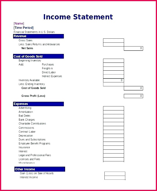 Blank In e Statement Excel Template Year End Annual Financial Worksheet Templates For Flyers And Brochures Free Small Business Spreadsheet Expenses
