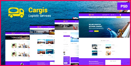 Cargo Freight Logistics & Transportation PSD Template Business Corporate