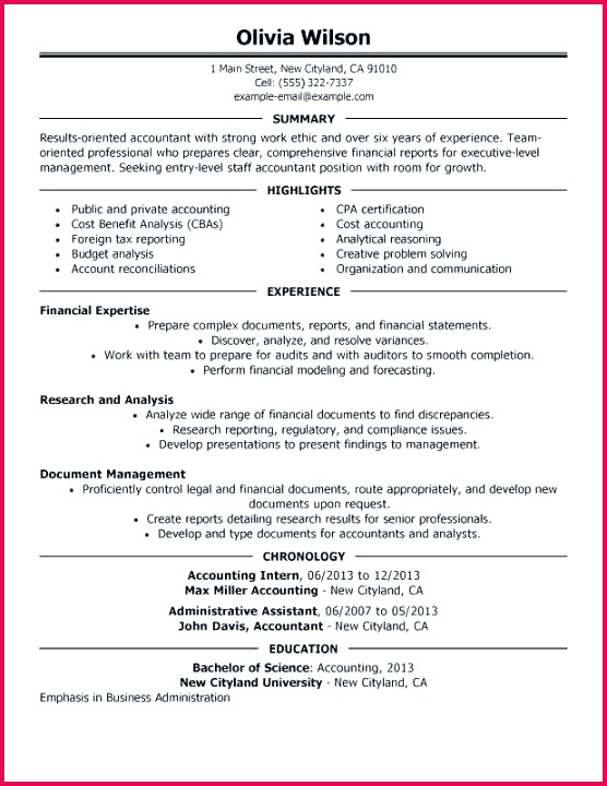 Accountant Resume Sample From Professional Accounting Resume Template Elegant Pin Od Pou…¾vate„¾a