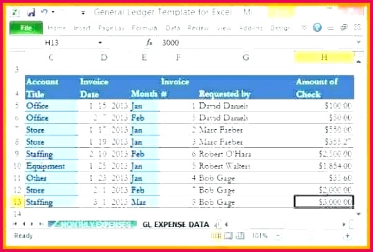 general ledger template excel record and specify expenses cooperative like 7 spending free bud templates expense