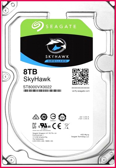 Seagate 8TB SkyHawk Surveillance Hard Drive SATA 6GB s 256MB Cache 3 5 Inch Internal Drive ST8000VX0022