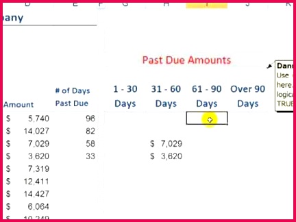 Build an Accounts Receivable Aging Report in Excel