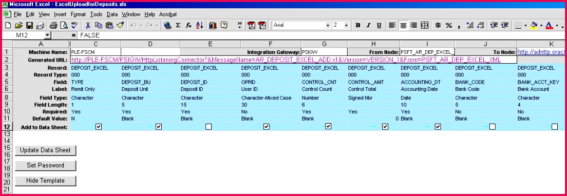 Spreadsheet Payment Template worksheet