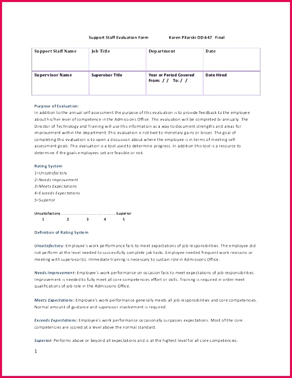 Employee Performance Tracking Template Excel Luxury Employee Evaluation form Sample Inspirational Employee Performance