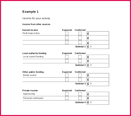In e and Expenditure Bud Template PDF