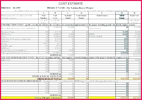 5 Job Cost Sheet Template 55963 FabTemplatez