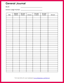 Free Printable General Journal Payroll Template Resume Template Free Journal Template Report