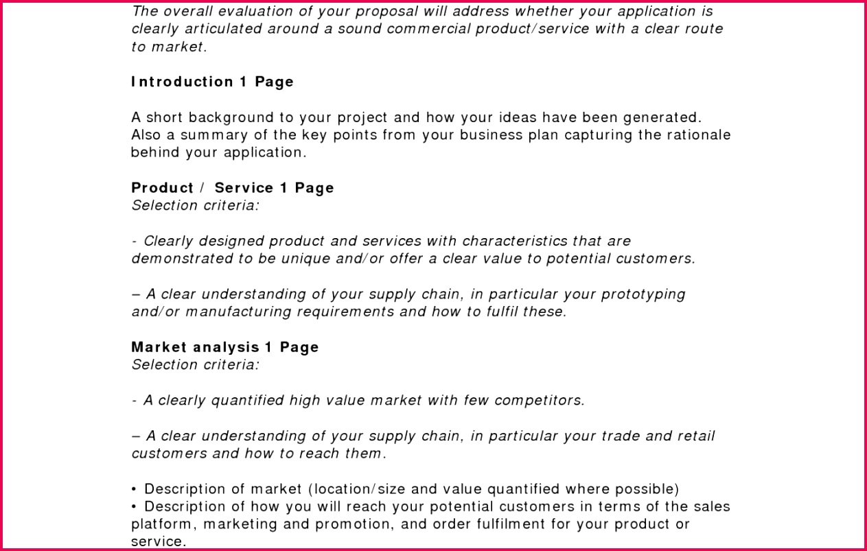 Proposal Outline Example Picture Document Template for Resume Sample Marketing Od Image Simple Examples