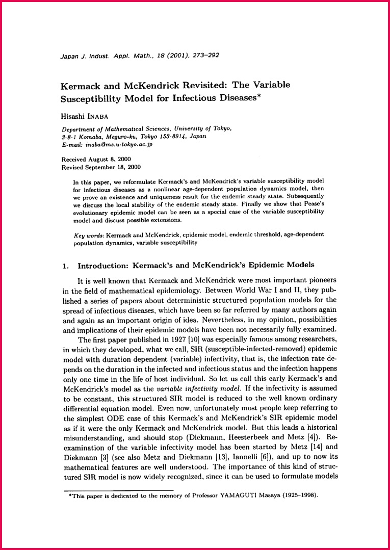 PDF Revisiting Kermack and McKendrick Mathematical Models in Functional Equations