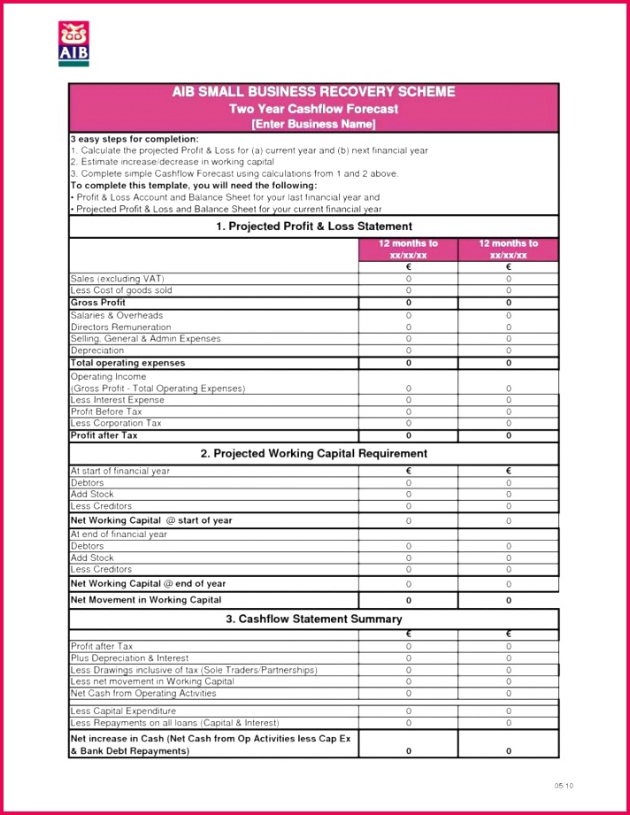Balance Sheet Template for Small Business or Financial Projections Template Excel Luxury Projected Balance Sheet Forolab4