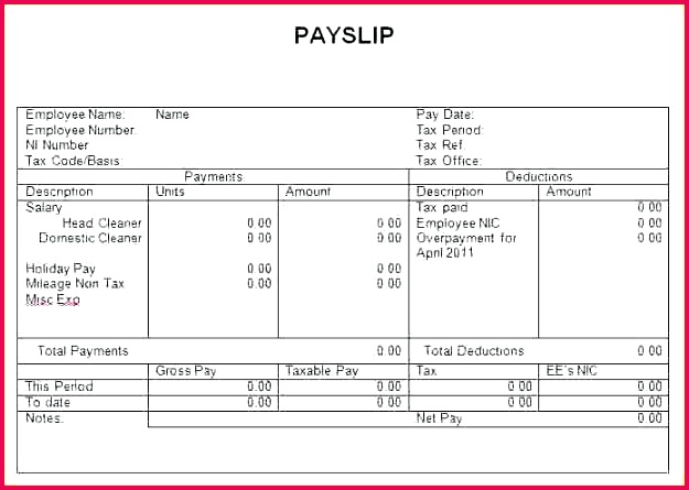 employee pay slip template word format basic payslip excel simple free ms excel accounting software